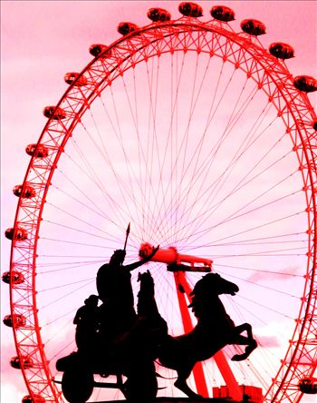 Contemporary Images of London Eye, London Eye Night photo, London Eye Pop Art Image,